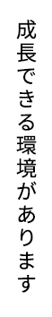 成長できる環境があります