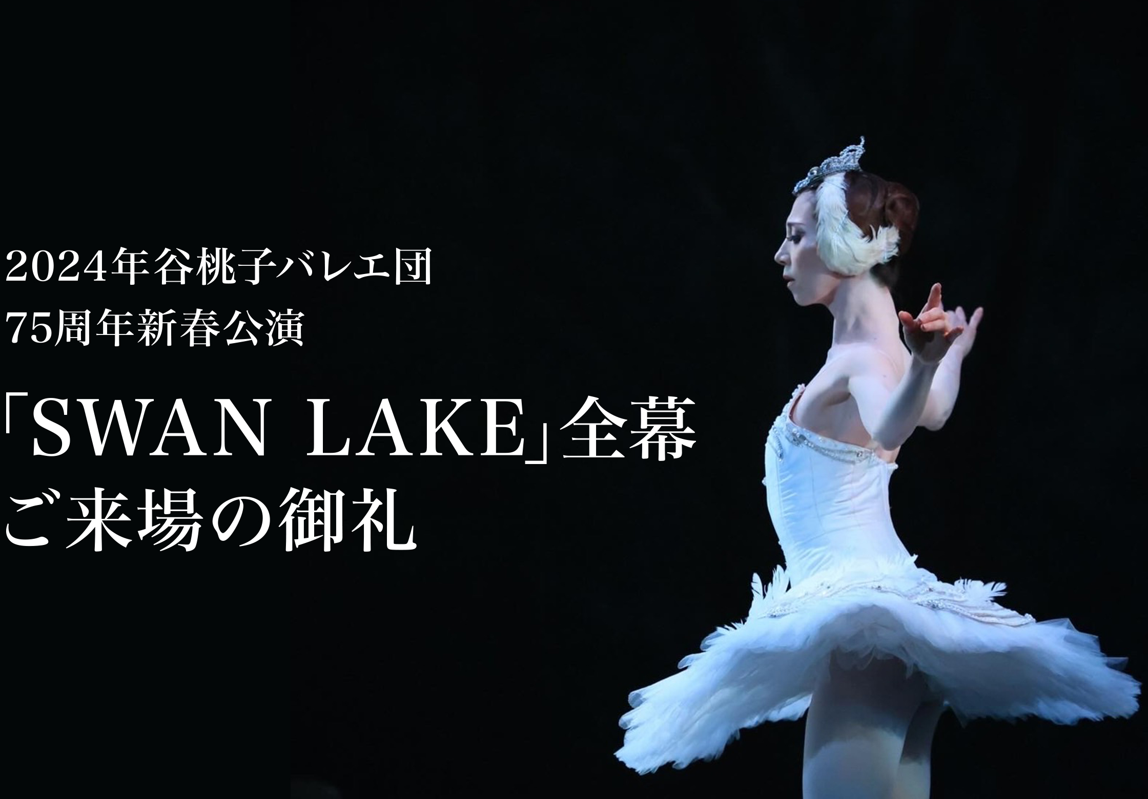 2024年谷桃子バレエ団 75周年新春公演「SWAN LAKE」全幕 ご来場の御礼